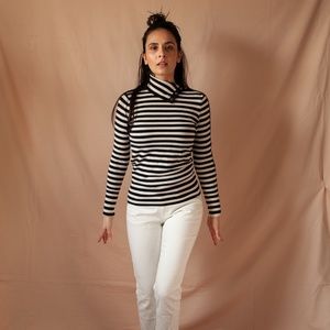 Stripped Sweater with edgy details